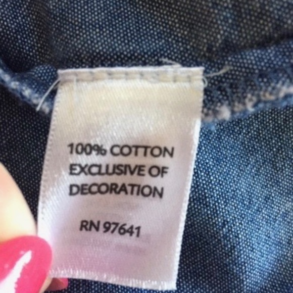 Denim look button down lightweight jacket/top SP - Picture 4 of 4